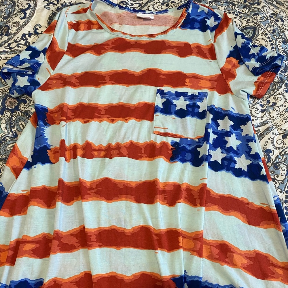 American flag themed lularoe Carly